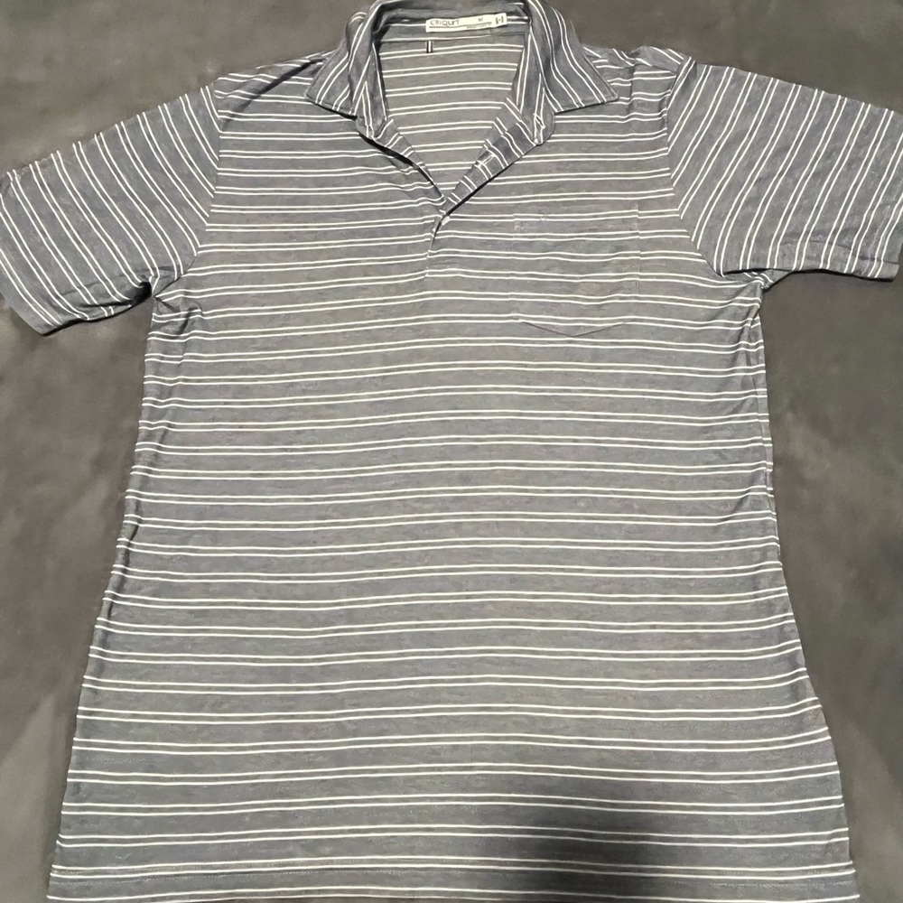 Vintage Criquet polo shirt in blue&white Medium size